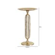 Side Table - Round - Textured Gold Metal