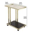 Tray Accent Table - Marble and Glass with Brass Base - Variation Available