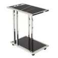 Tray Accent Table - Marble and Glass with Steel Base - Variation Available