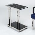 Tray Accent Table - Marble and Glass with Steel Base - Variation Available