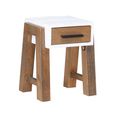 Trinity Reclaimed Wood & White Side Table - 1 Drawer