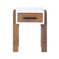 Trinity Reclaimed Wood & White Side Table - 1 Drawer