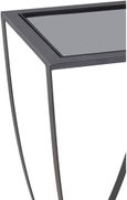 Trento Side Table - Glass with Black Metal Base
