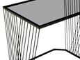Trento Side Tables - Set of 3 - Glass with Black Metal Base