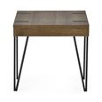 Troy Rustic Wood Effect Square Side Table