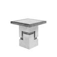 Venice Armani Grey Engineered Marble Side Table