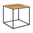Vita Square Side Table - Natural Wood