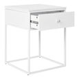 Vita 1 Drawer Side Table - White Melamine