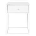 Vita 1 Drawer Side Table - White Melamine