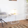 Vita Square Side Table - White Melamine