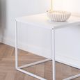 Vita Square Side Table - White Melamine