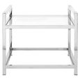 Vogue End Table - Square - Glass and Chrome