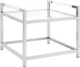 Vogue End Table - Square - Glass and Chrome