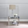 Vogue End Table - Square - Glass and Chrome