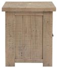 Washed Grey Reclaimed Pine 1 Drawer Lamp Table