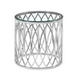 Willow End Table - Round - Glass and Chrome