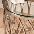 Willow End Table - Round - Glass and Chrome