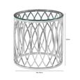 Willow End Table - Round - Glass and Chrome