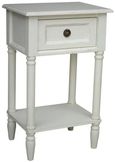 Yaurel French Off White 1 Drawer Side Table