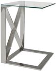 Zenith - Sofa Table - Glass and Chrome