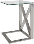 Zenith - Sofa Table - Glass and Chrome