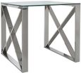 Zenith - End Table - Square - Glass and Chrome