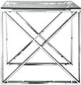 Zenith - End Table - Square - Glass and Chrome