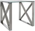 Zenith - End Table - Square - Glass and Chrome