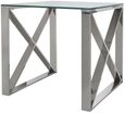 Zenith - End Table - Square - Glass and Chrome