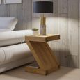 Z Designer Lamp Table - Oak