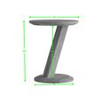Z Designer Lamp Table - Modern - Round - Oak