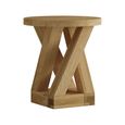 Z Designer Lamp Table - Round - Oak