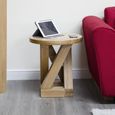Z Designer Lamp Table - Round - Oak