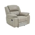 Bentley Grey Leather Recliner Armchair