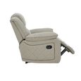 Bentley Grey Leather Recliner Armchair