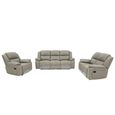 Bentley Grey Leather Recliner Sofa Set