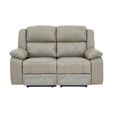 Bentley Grey Leather Recliner Sofa Set