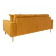 Lido Sofa - 2.5 Seater - Mustard - Fabric