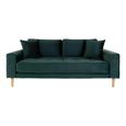 Lido Sofa - 2.5 Seater - Dark Green - Fabric