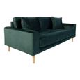 Lido Sofa - 2.5 Seater - Dark Green - Fabric