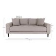 Lido Sofa - 2.5 Seater - Stone - Fabric