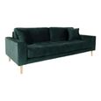 Lido Sofa - 3 Seater - Dark Green - Fabric