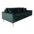 Lido Sofa - 3 Seater - Dark Green - Fabric