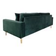 Lido Sofa - 3 Seater - Dark Green - Fabric