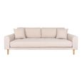 Lido Sofa - 3 Seater - Sand - Fabric