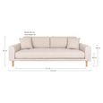 Lido Sofa - 3 Seater - Sand - Fabric