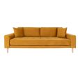 Lido Sofa - 3 Seater - Mustard - Fabric