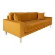 Lido Sofa - 3 Seater - Mustard - Fabric