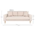 Lido Sofa - 2.5 Seater - Sand - Fabric