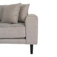 Lido Lounge Sofa - Stone - Fabric - Black Legs - LHF